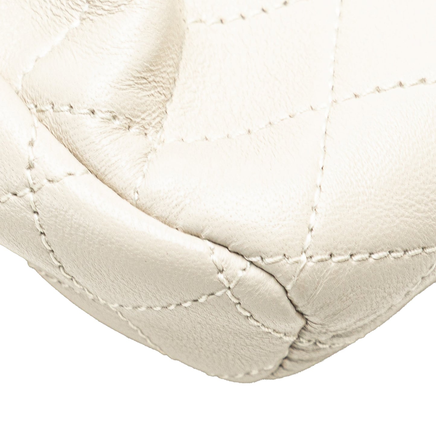 Saint Laurent Mini Quilted Lambskin Monogram Nolita Bag White