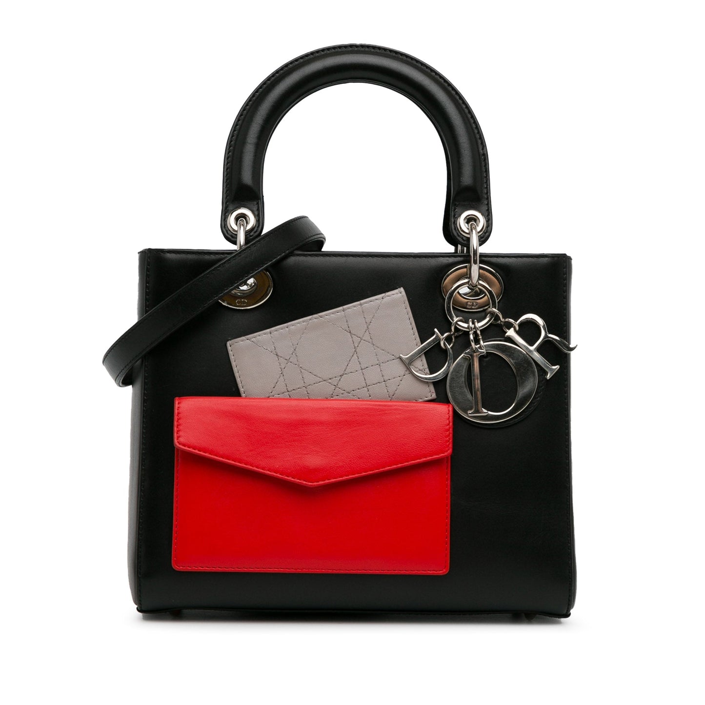 Dior Medium Calfskin Pockets Lady Dior Black