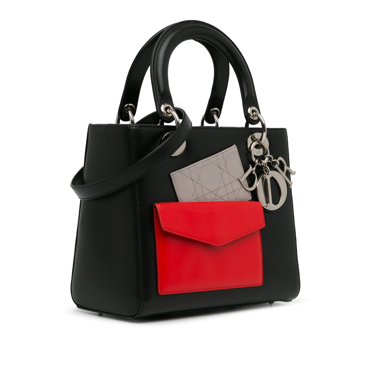 Dior Medium Calfskin Pockets Lady Dior Black