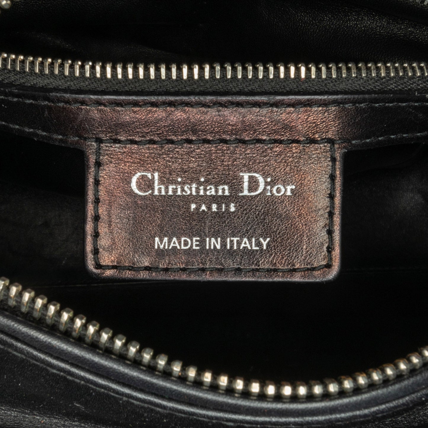 Dior Medium Calfskin Pockets Lady Dior Black