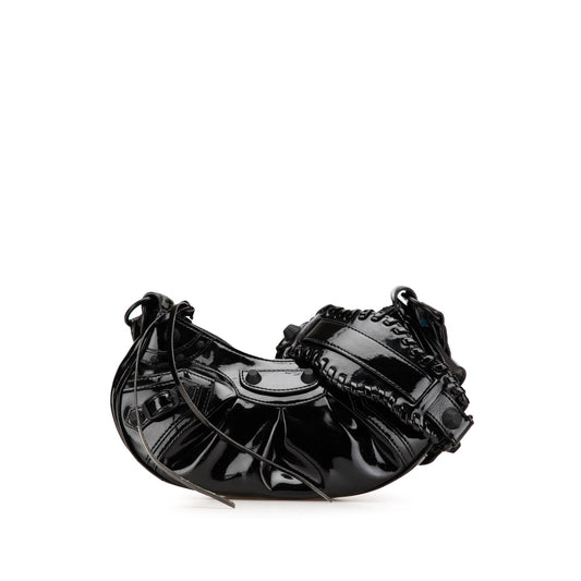 Balenciaga Patent Motocross Le Cagole XS Black