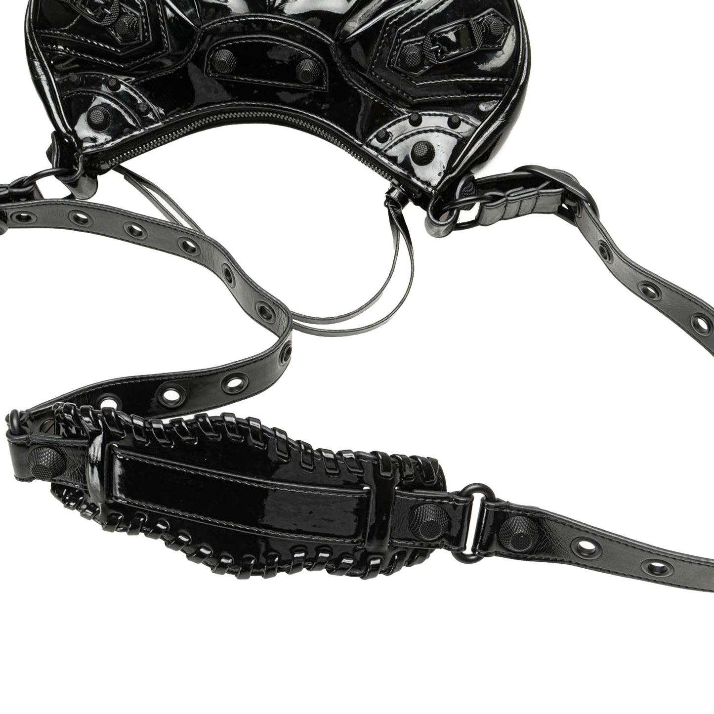 Balenciaga Patent Motocross Le Cagole XS Black