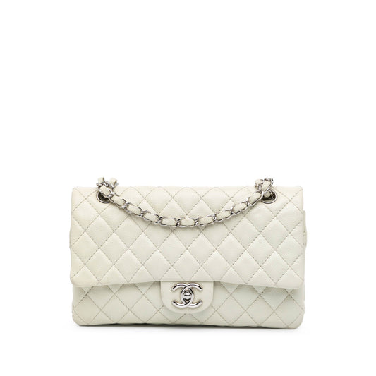 Chanel Medium Classic Caviar Double Flap White