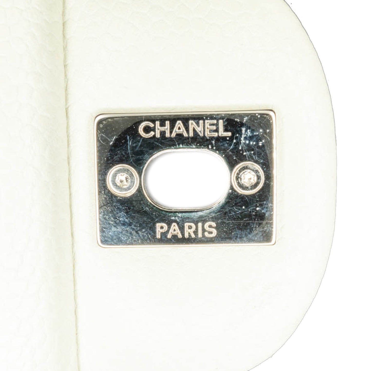 Chanel Medium Classic Caviar Double Flap White