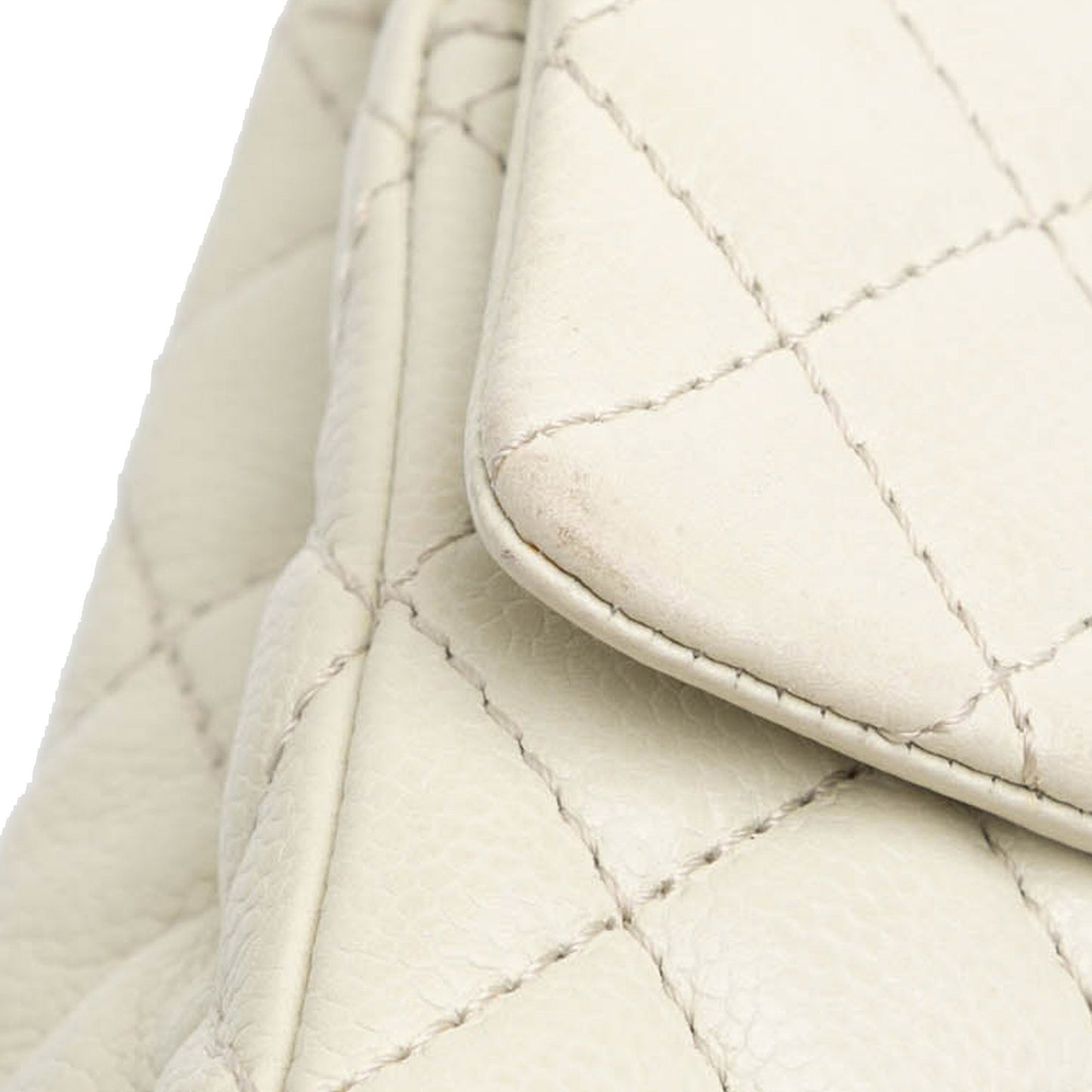 Chanel Medium Classic Caviar Double Flap White
