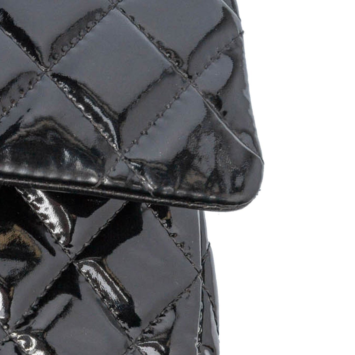 Chanel Medium Classic Patent Double Flap Black