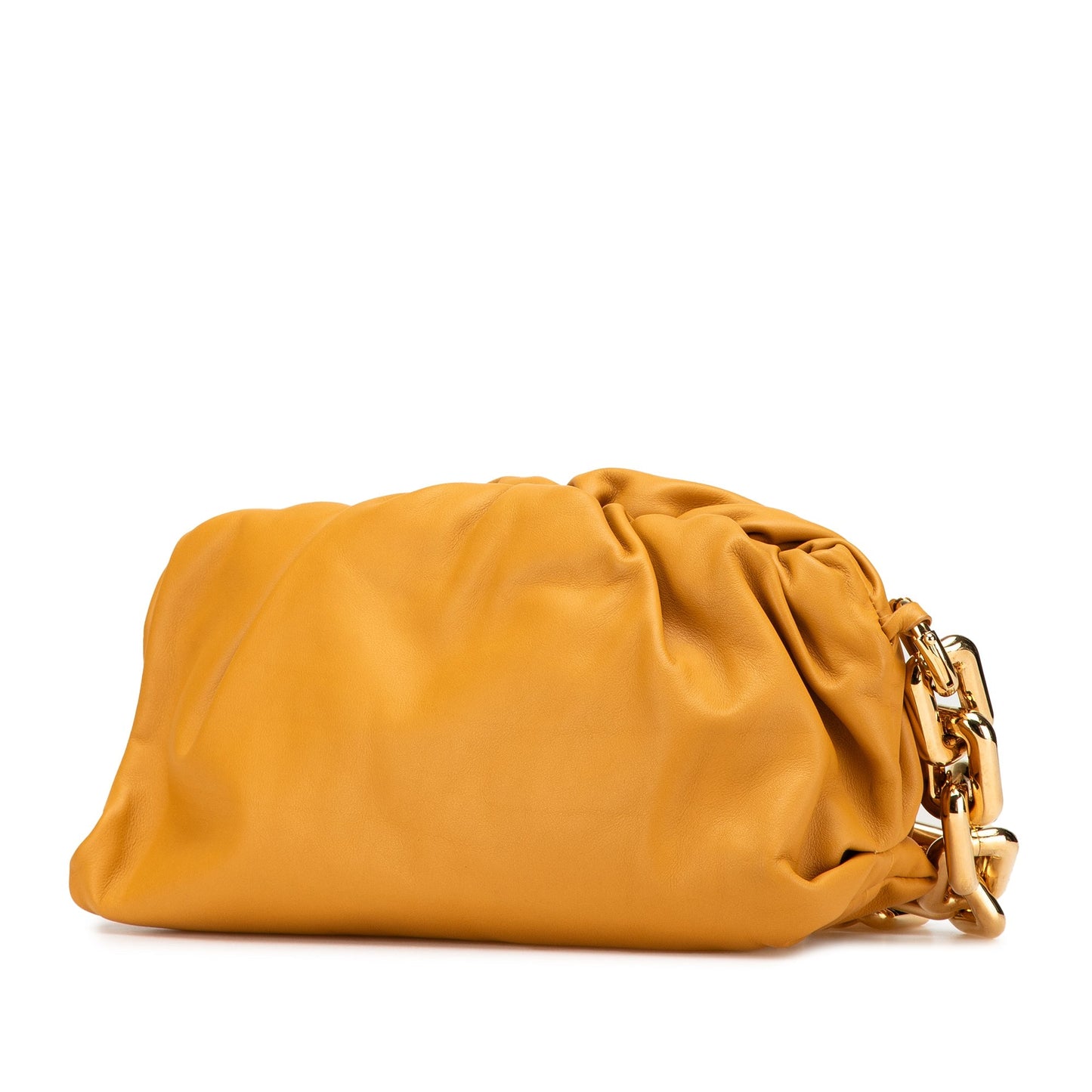 Bottega Veneta Lambskin Chain Pouch Yellow