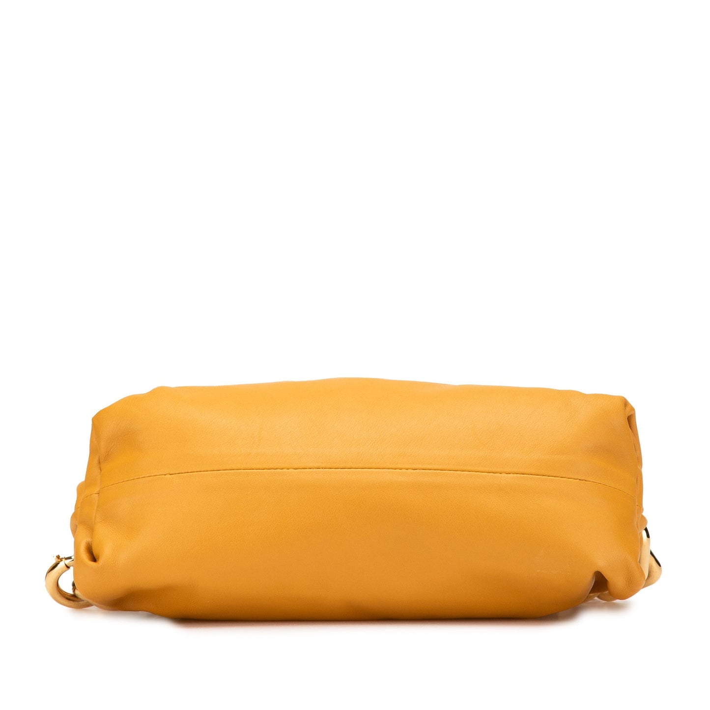 Bottega Veneta Lambskin Chain Pouch Yellow