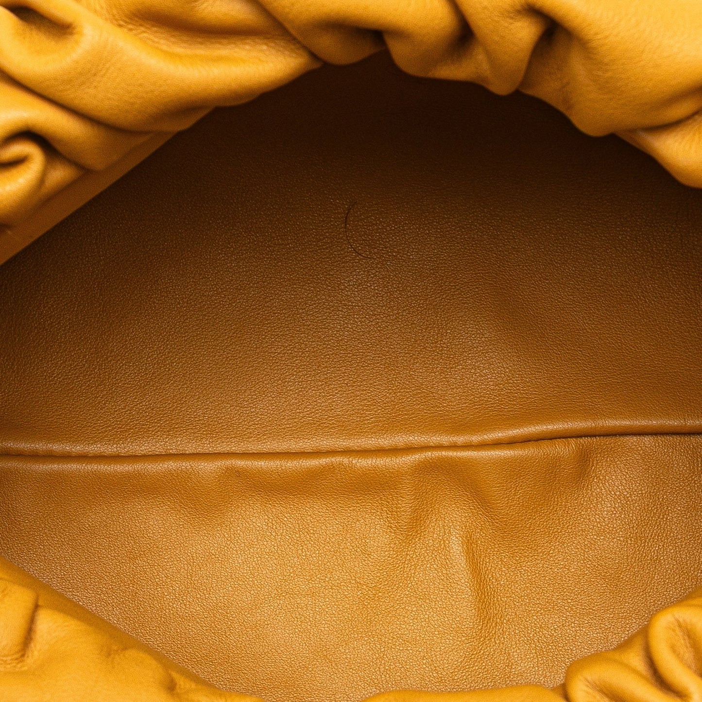 Bottega Veneta Lambskin Chain Pouch Yellow