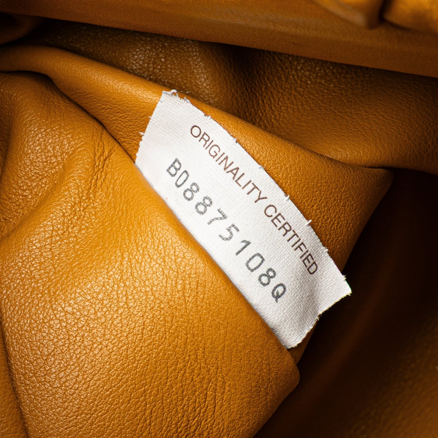 Bottega Veneta Lambskin Chain Pouch Yellow