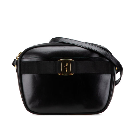 Ferragamo Vara Calfskin Crossbody Black