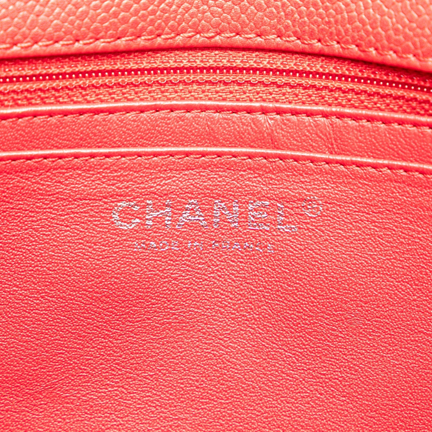Chanel Jumbo Classic Caviar Single Flap Red
