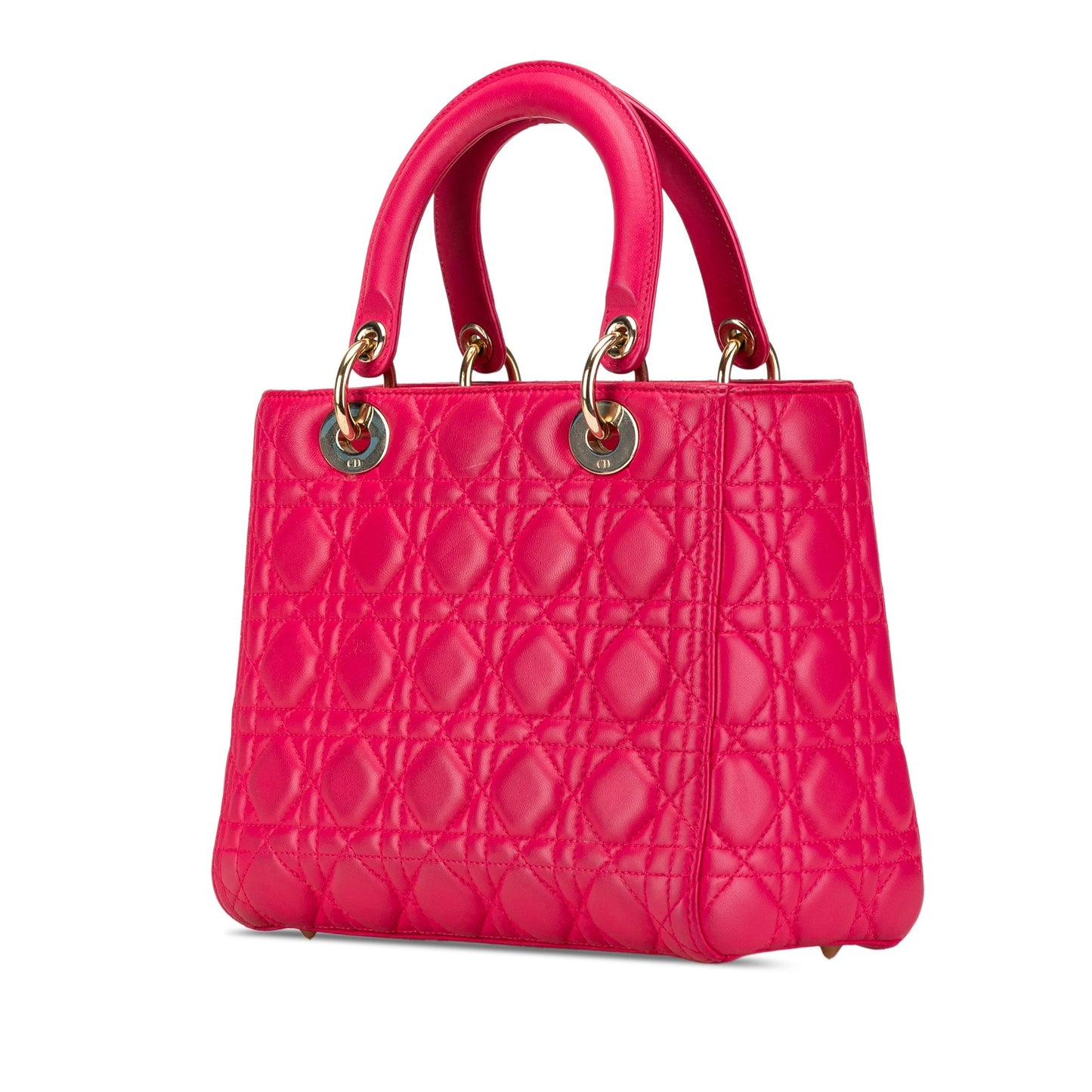 Dior Medium Lambskin Cannage Lady Dior Pink