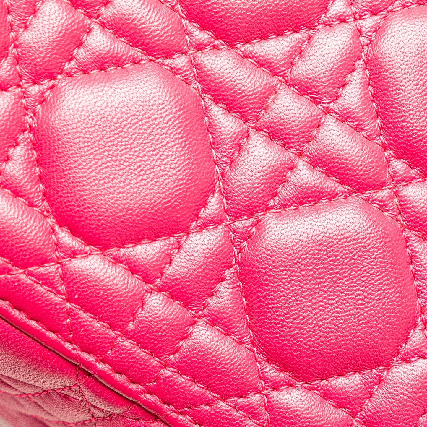 Dior Medium Lambskin Cannage Lady Dior Pink