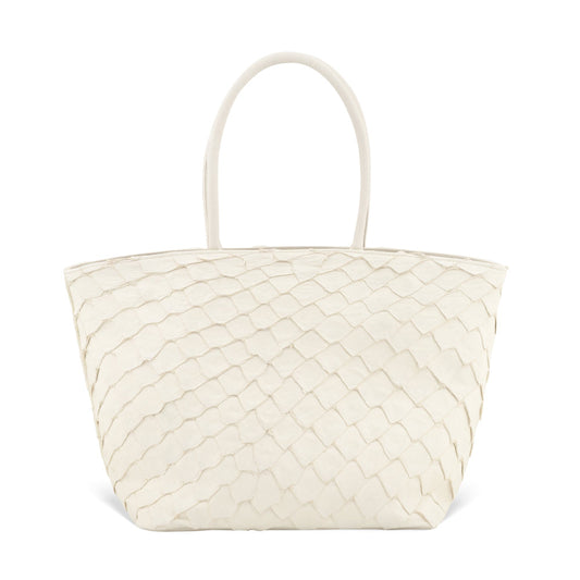 Delray Shopper - Clay White Pirarucu