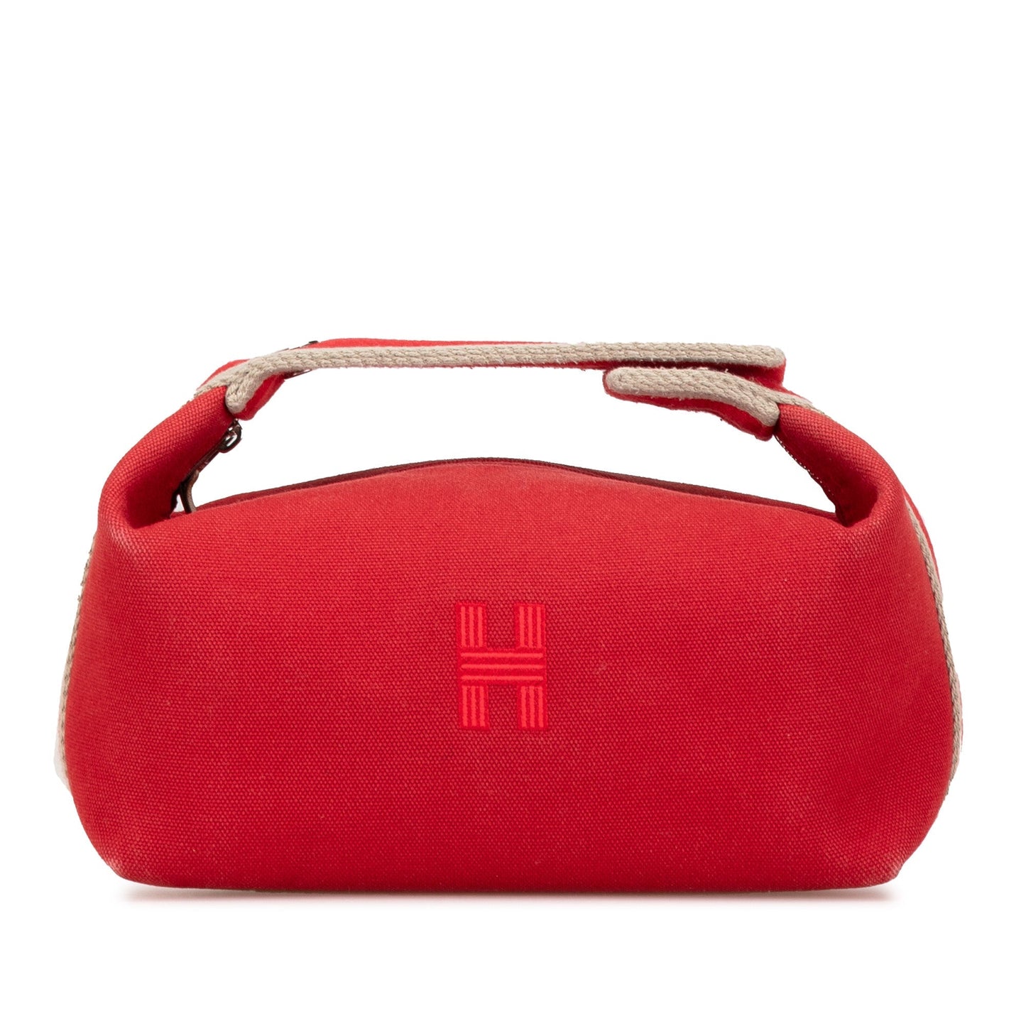 Hermès Small Toile Bride A Brac Red
