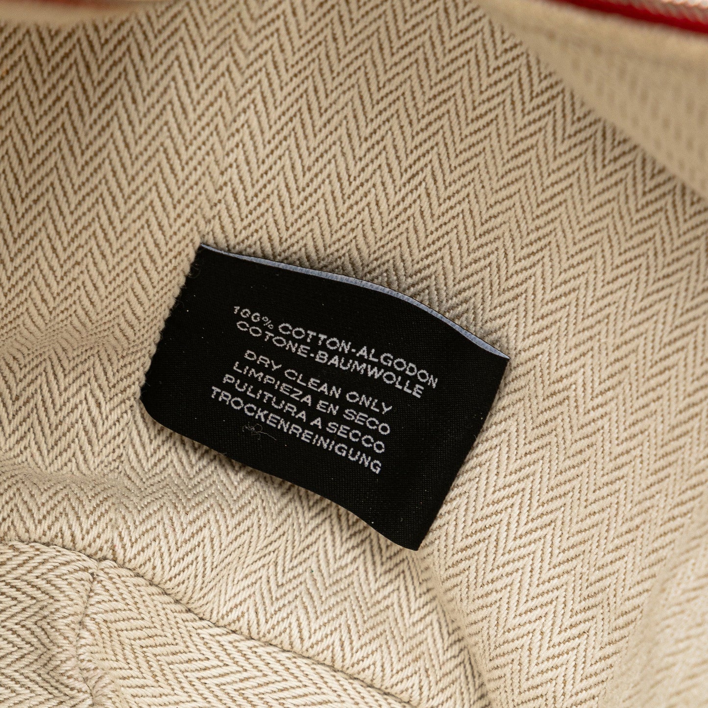 Hermès Small Toile Bride A Brac Red