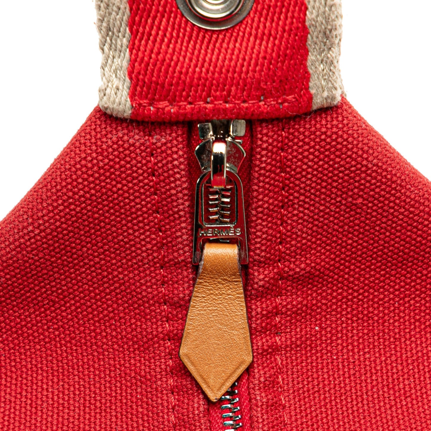 Hermès Small Toile Bride A Brac Red