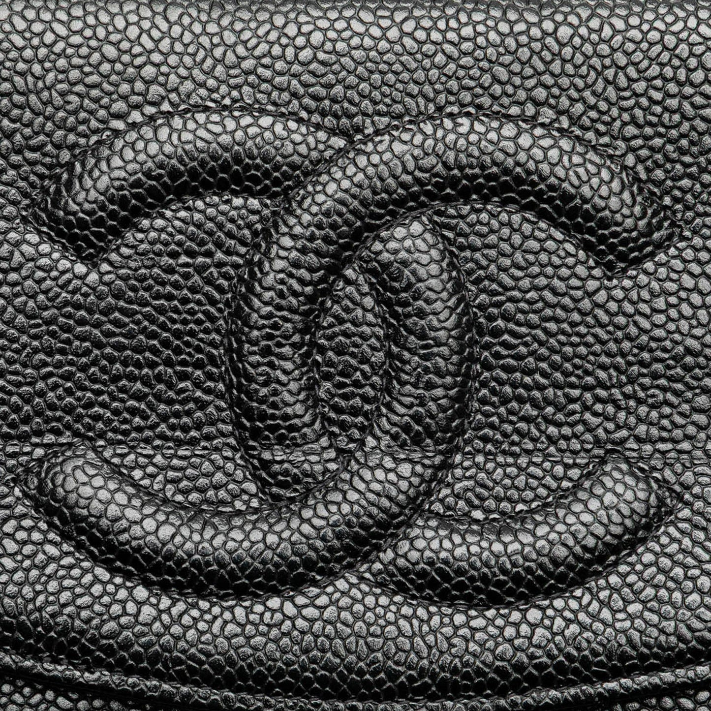 Chanel CC Caviar Wallet on Chain Black