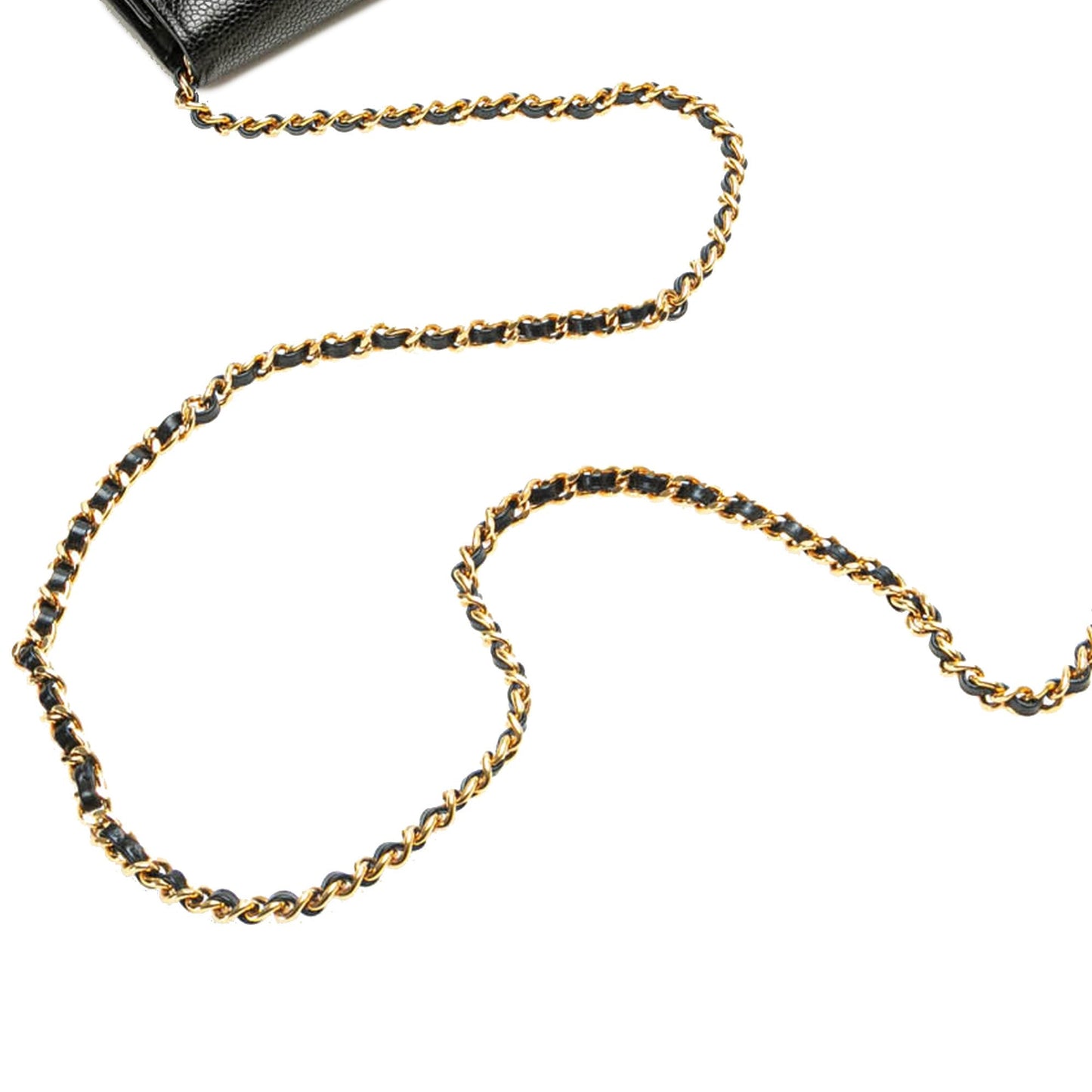 Chanel CC Caviar Wallet on Chain Black