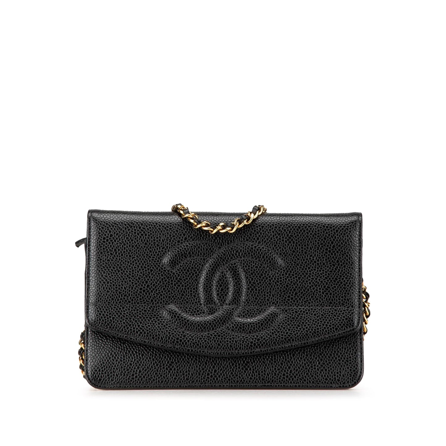 Chanel CC Caviar Wallet on Chain Black