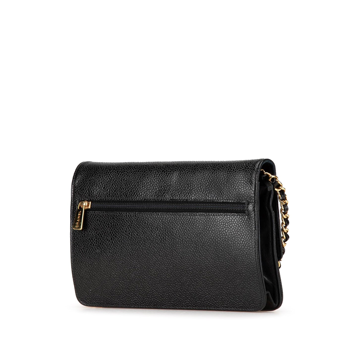 Chanel CC Caviar Wallet on Chain Black