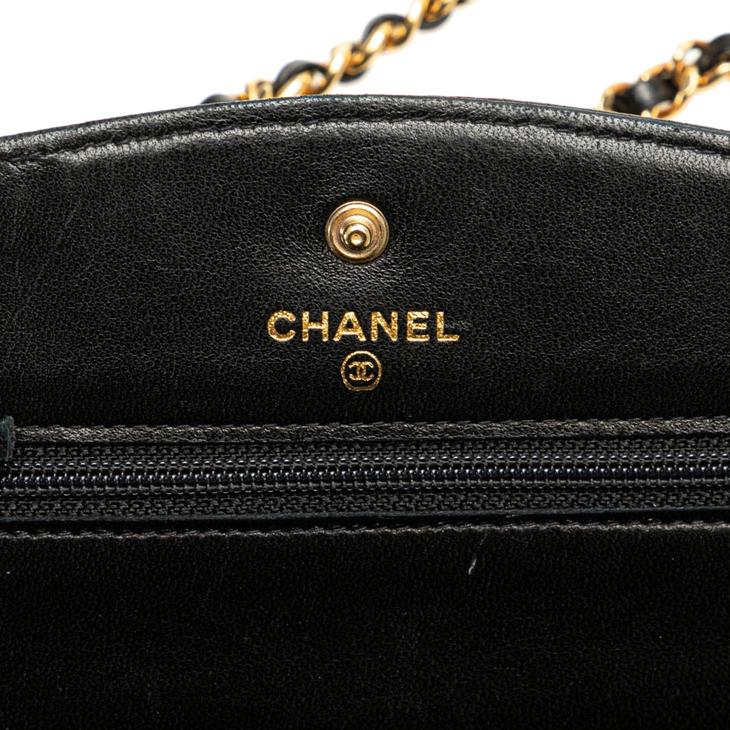 Chanel CC Caviar Wallet on Chain Black