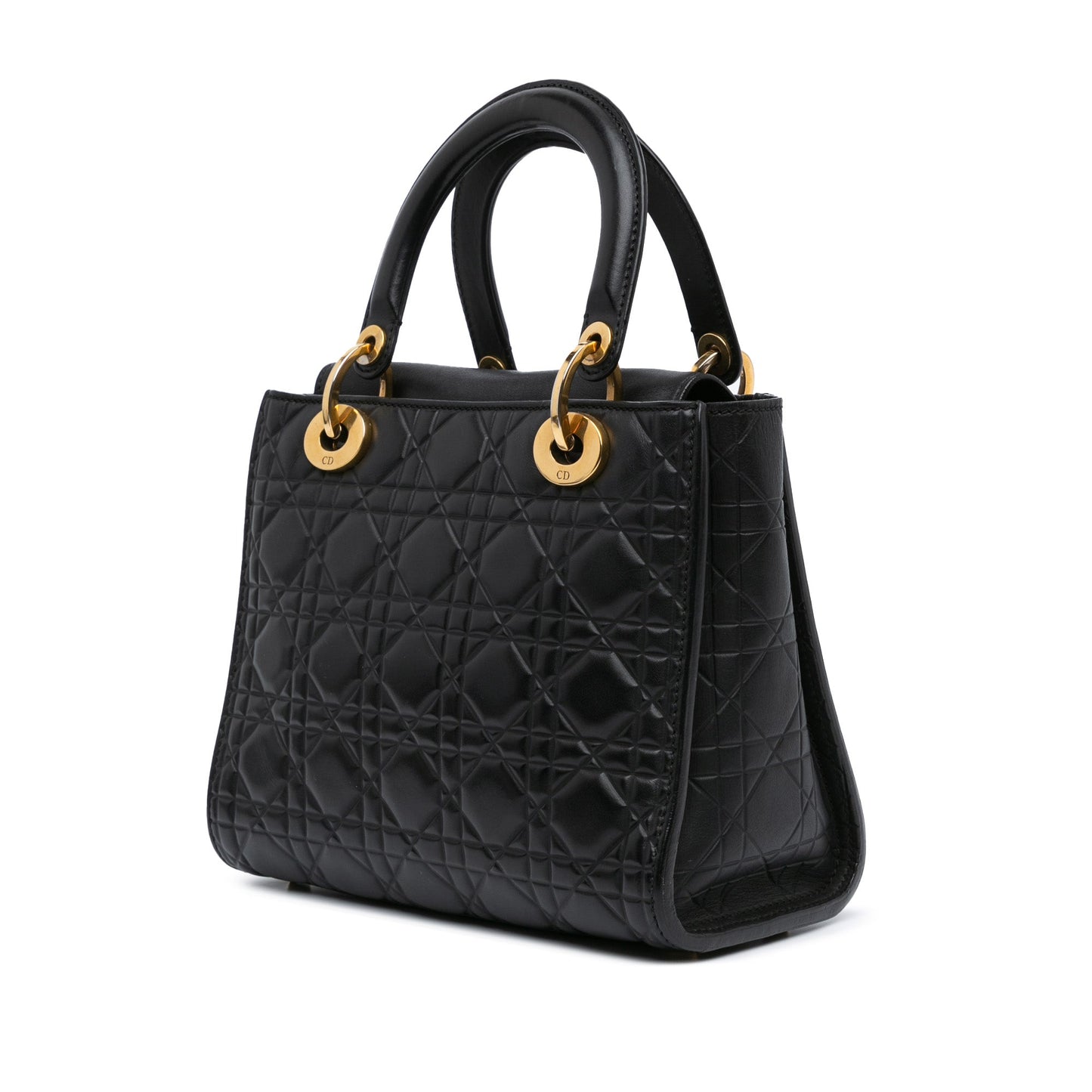 Dior Medium Lambskin Cannage Supple Lady Dior Black