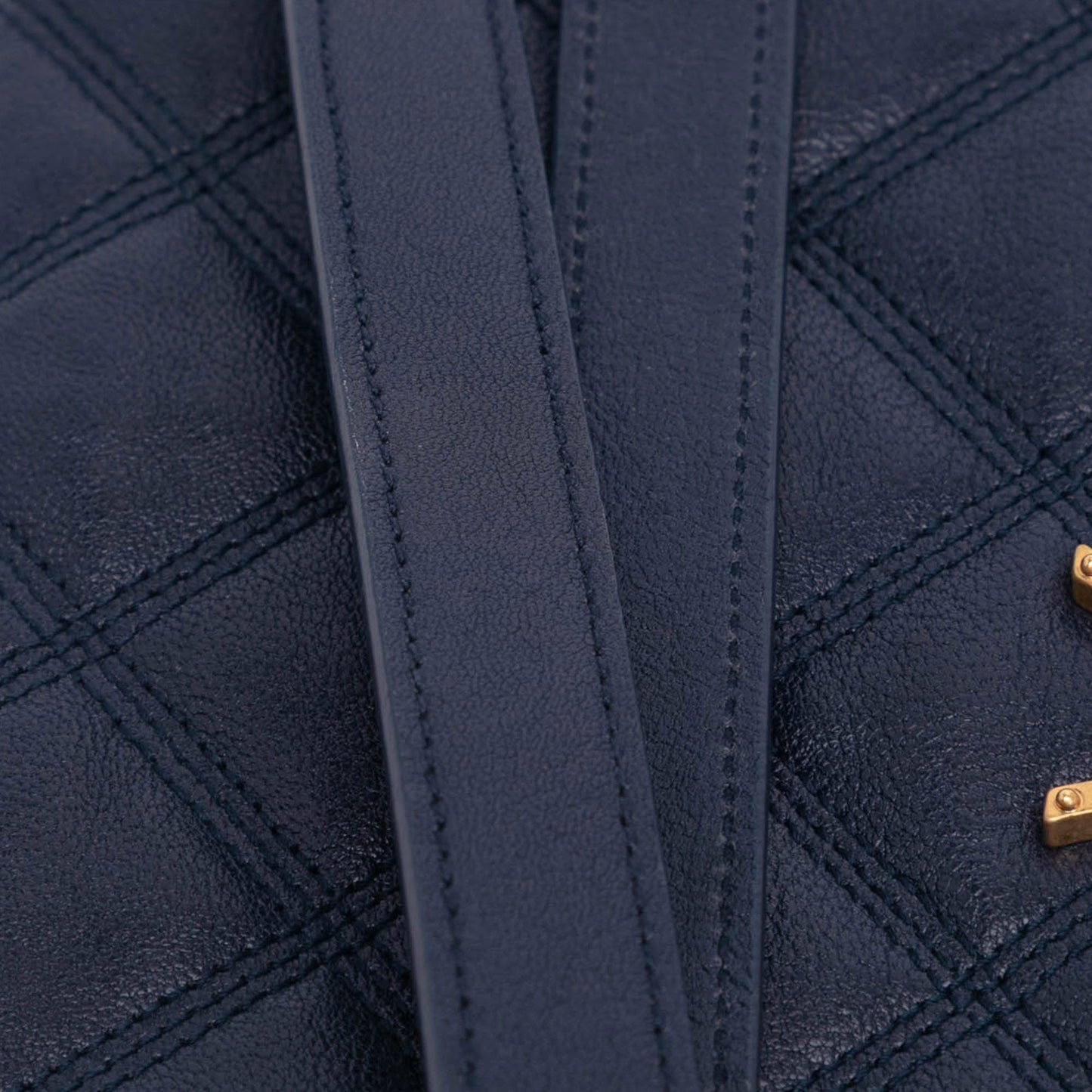 Saint Laurent Small Lambskin Becky Chain Shoulder Bag Blue
