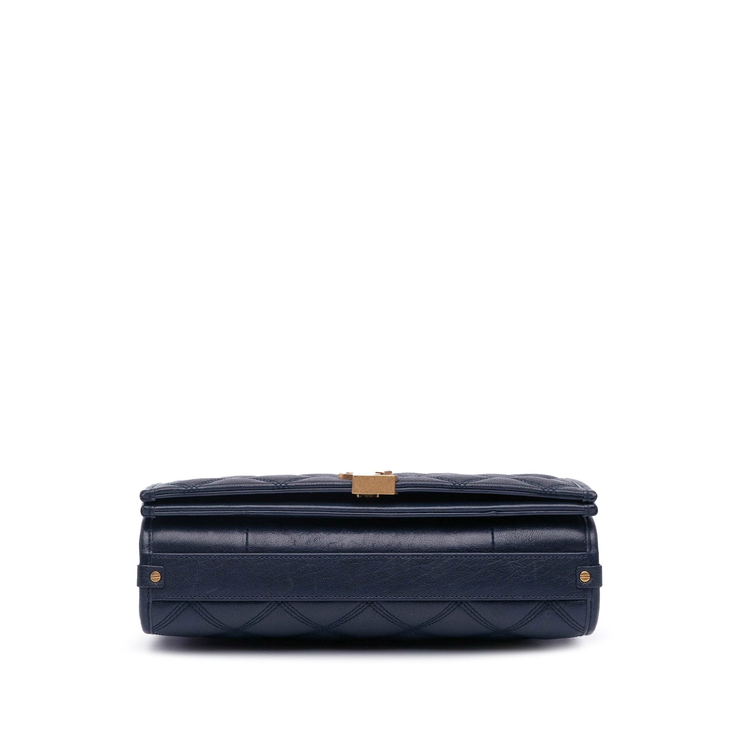 Saint Laurent Small Lambskin Becky Chain Shoulder Bag Blue