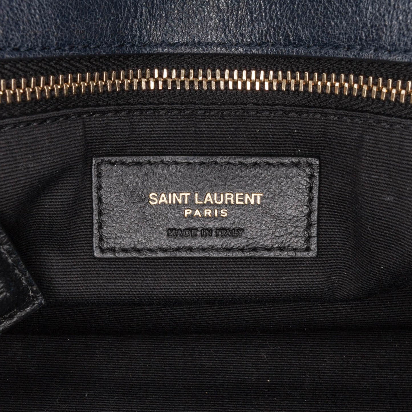 Saint Laurent Small Lambskin Becky Chain Shoulder Bag Blue