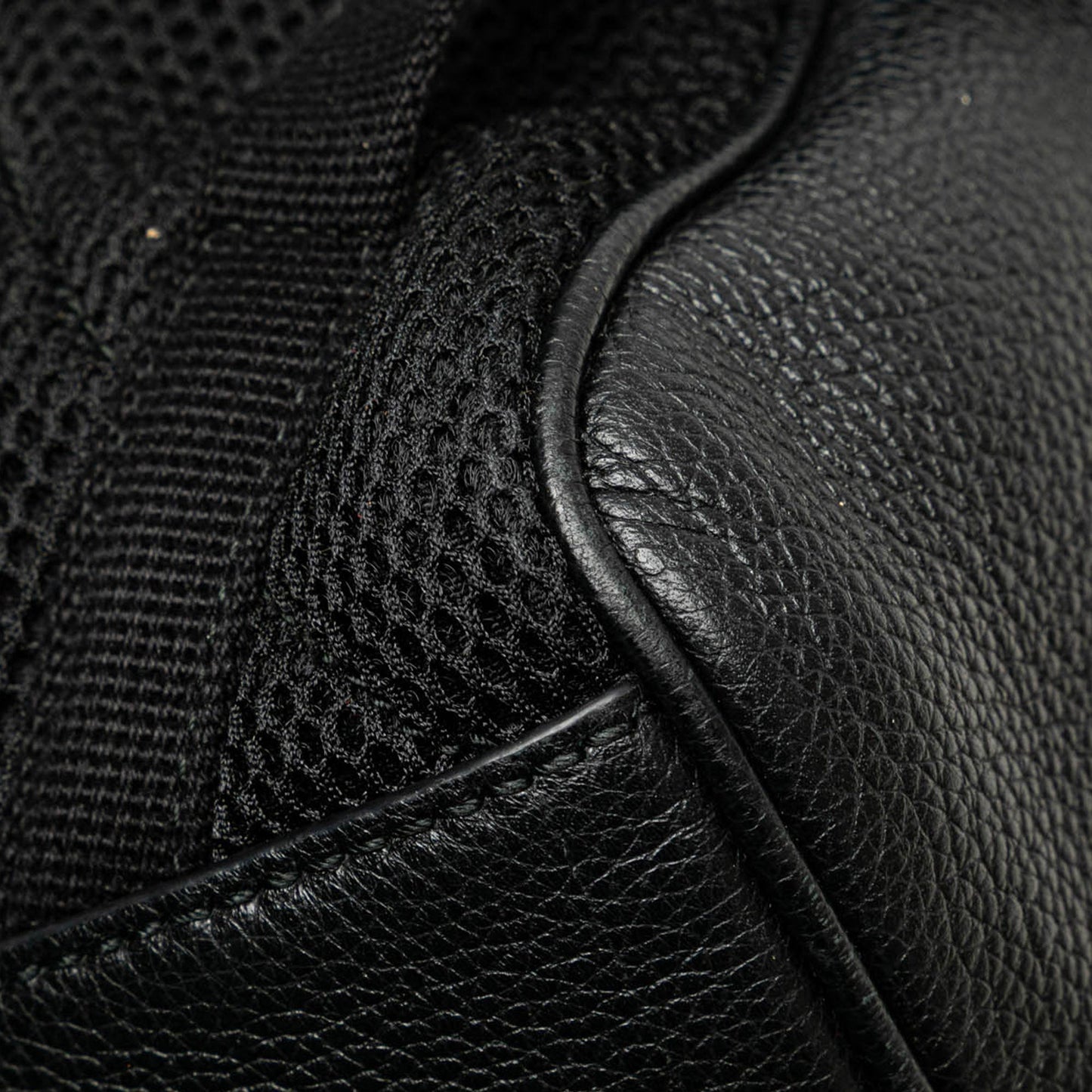 Gucci Leather Logo Backpack Black