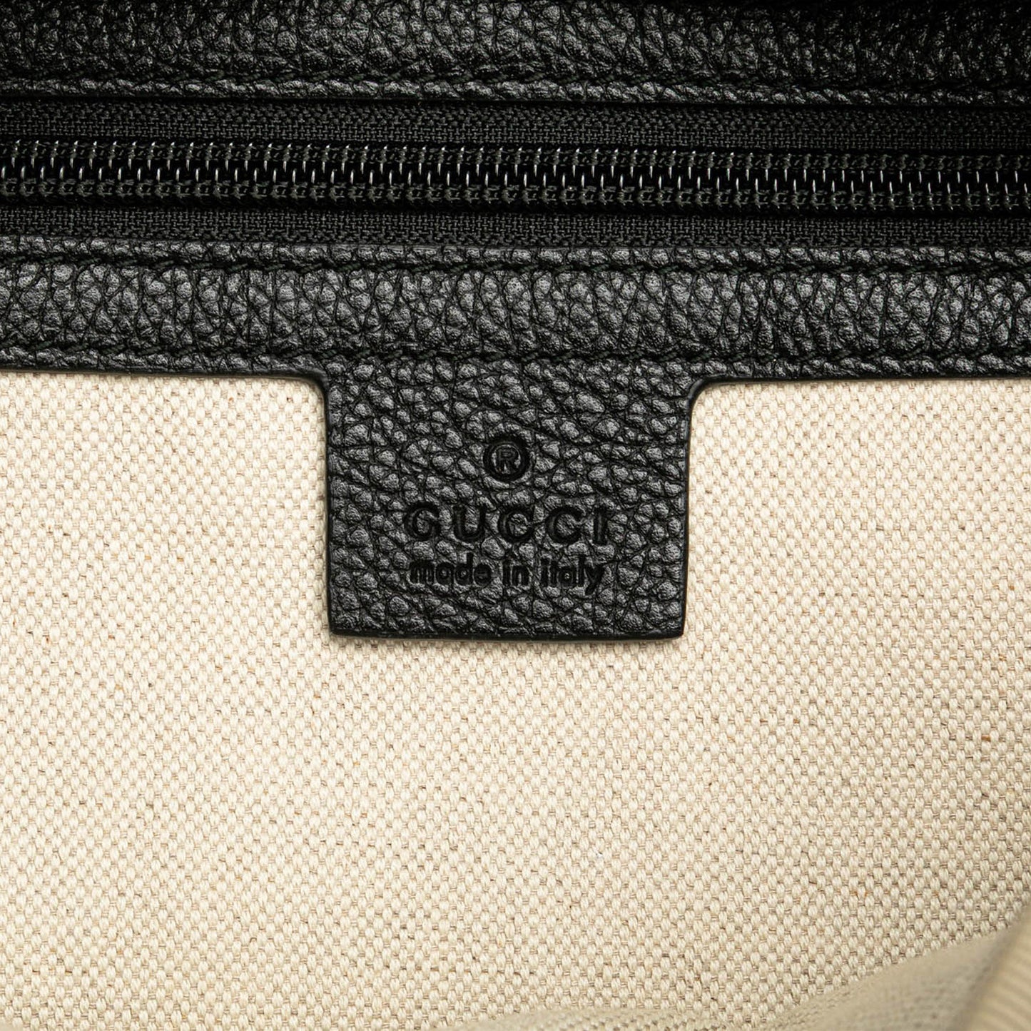 Gucci Leather Logo Backpack Black