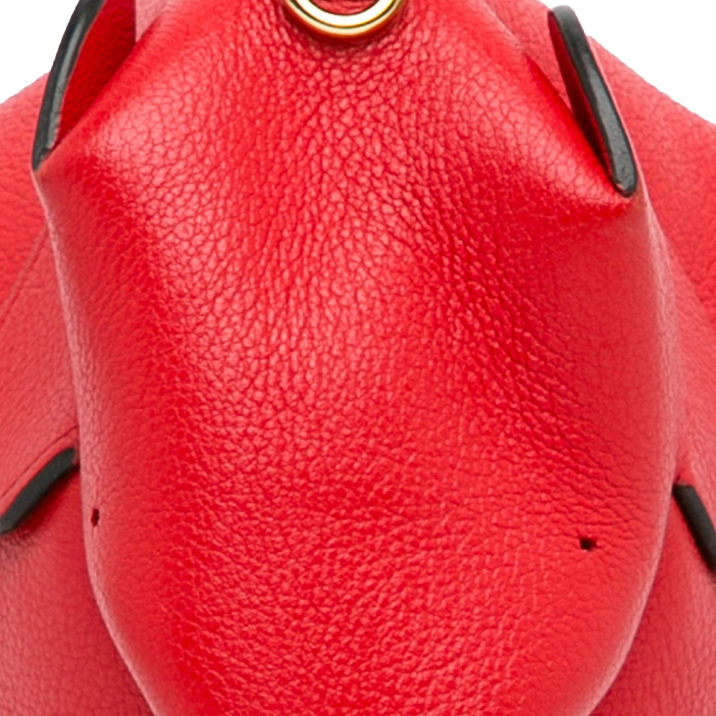 LOEWE Mini Leather Elephant Crossbody Red