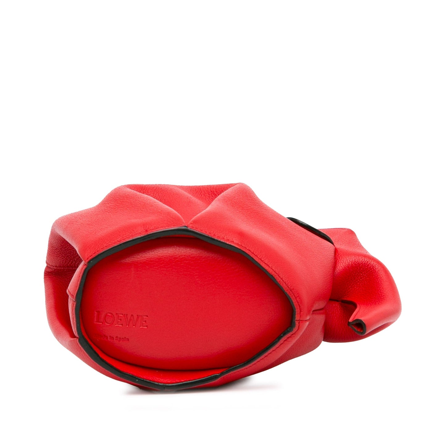 LOEWE Mini Leather Elephant Crossbody Red