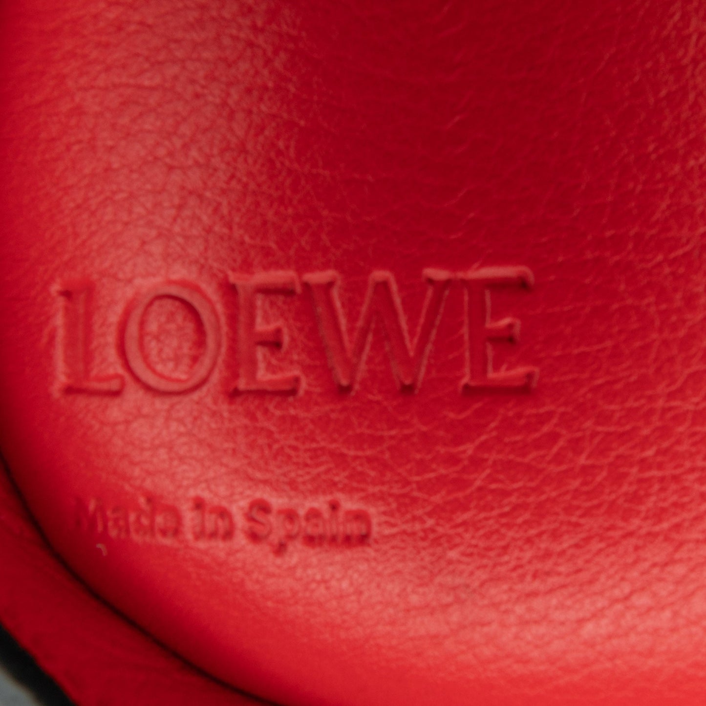 LOEWE Mini Leather Elephant Crossbody Red