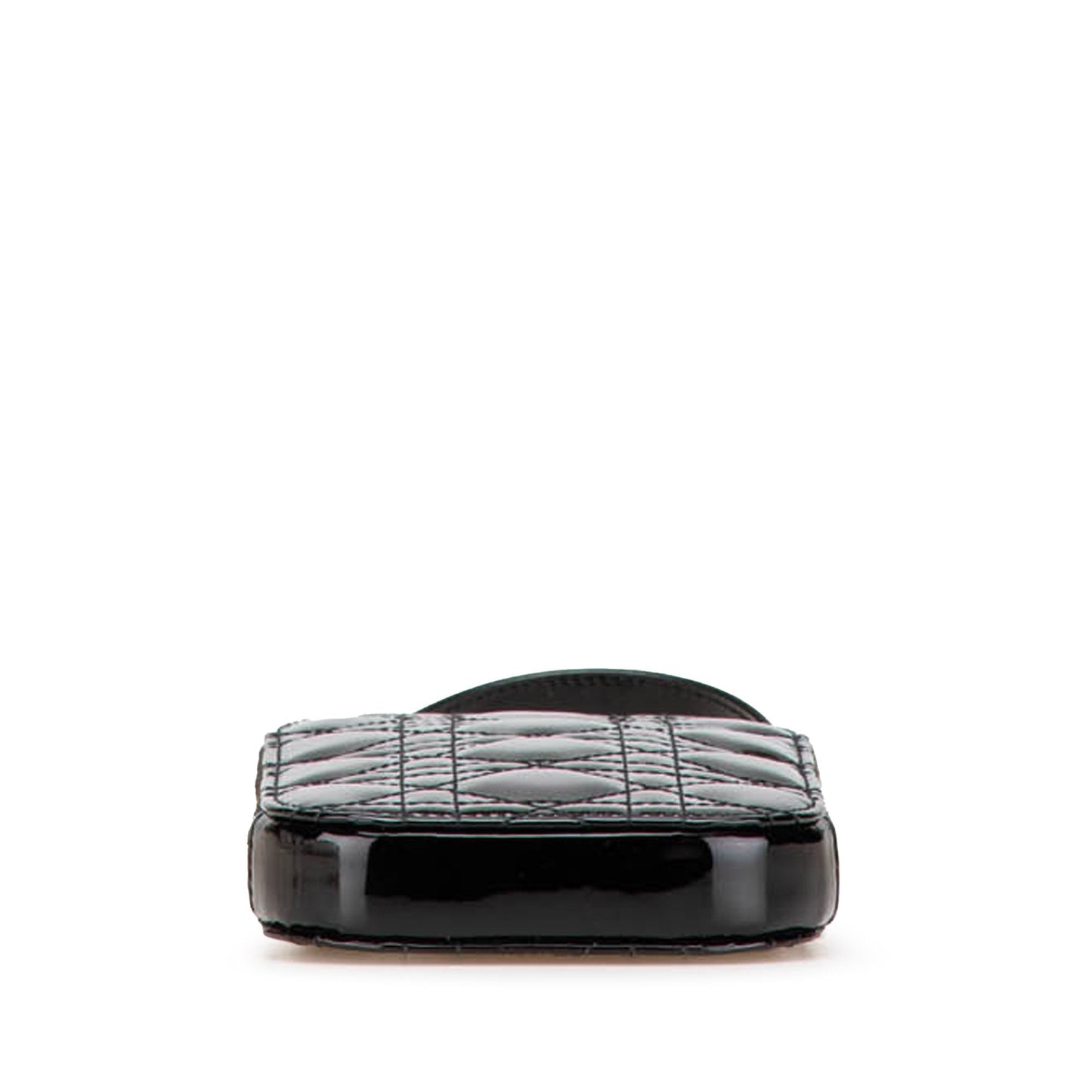 Dior Patent Cannage Lady Dior Call'in Phone Holder Black