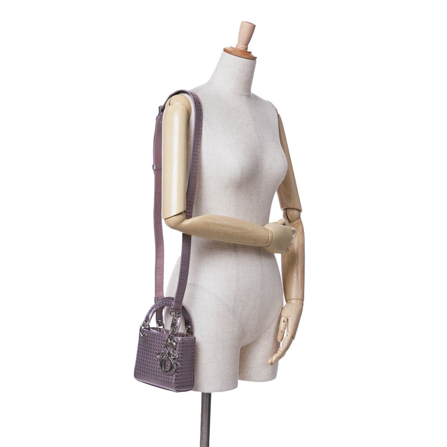 Dior Micro Patent Microcannage Lady Dior Purple