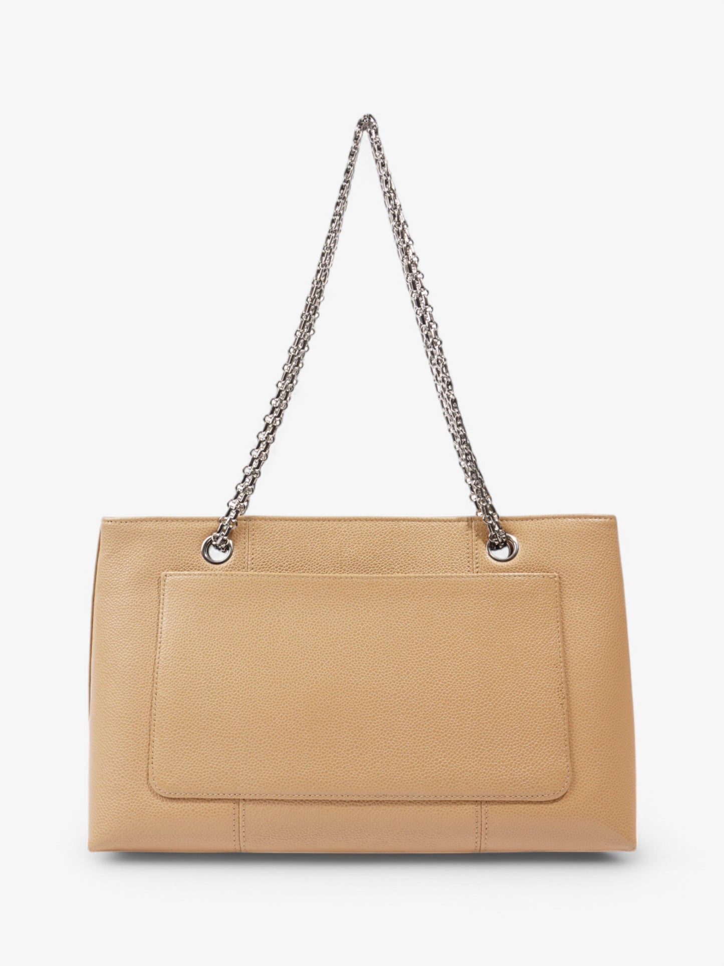 Chanel Caviar Tote Bag Beige Leather