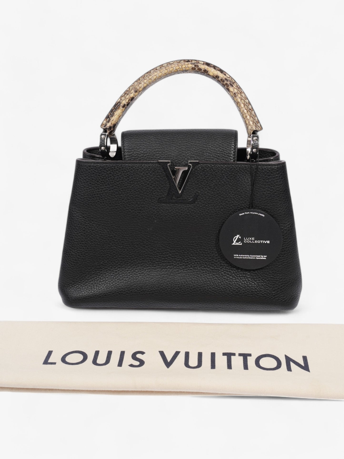 Louis Vuitton Capucines Black / Python Taurillon Leather MM