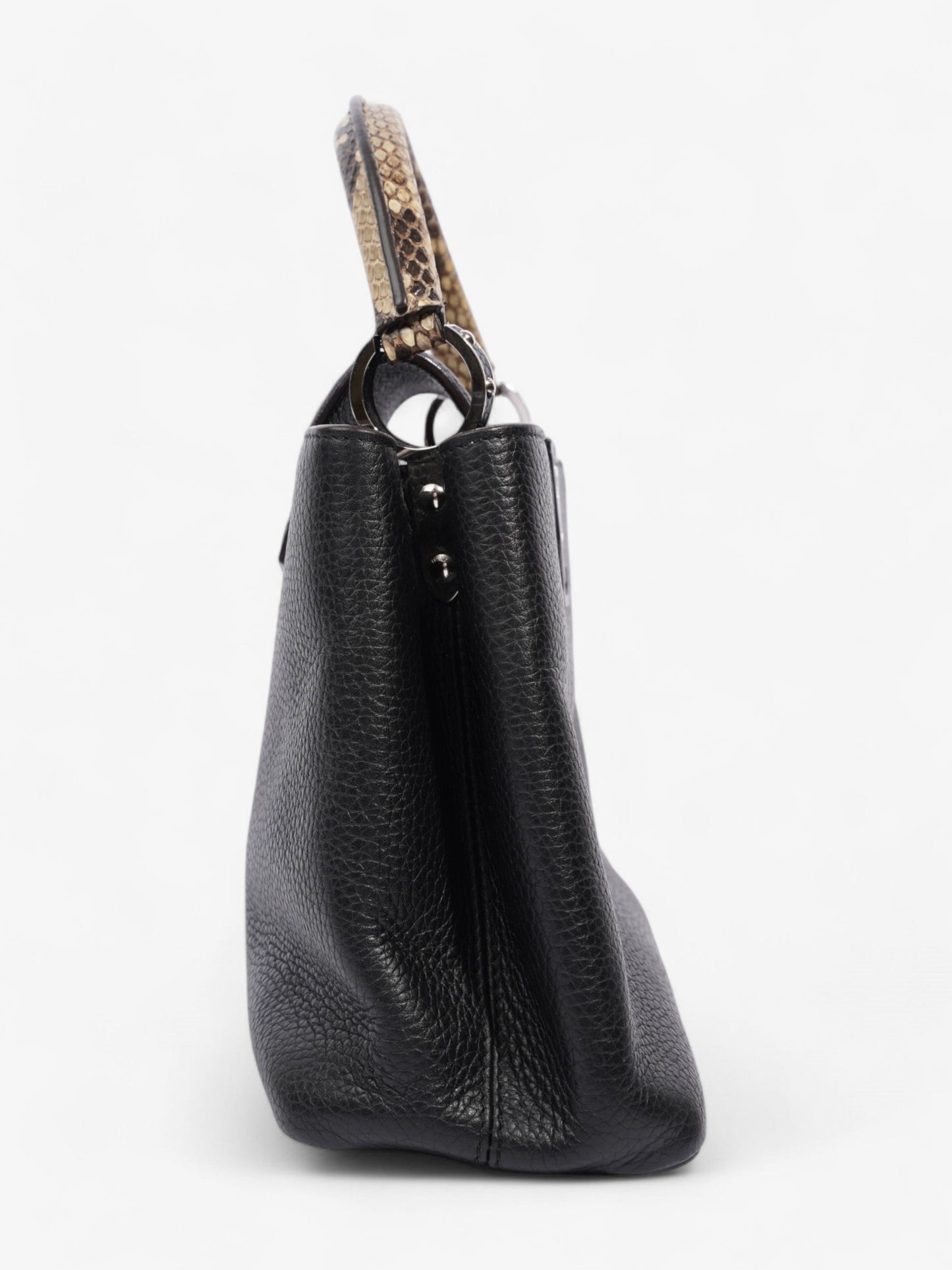 Louis Vuitton Capucines Black / Python Taurillon Leather MM