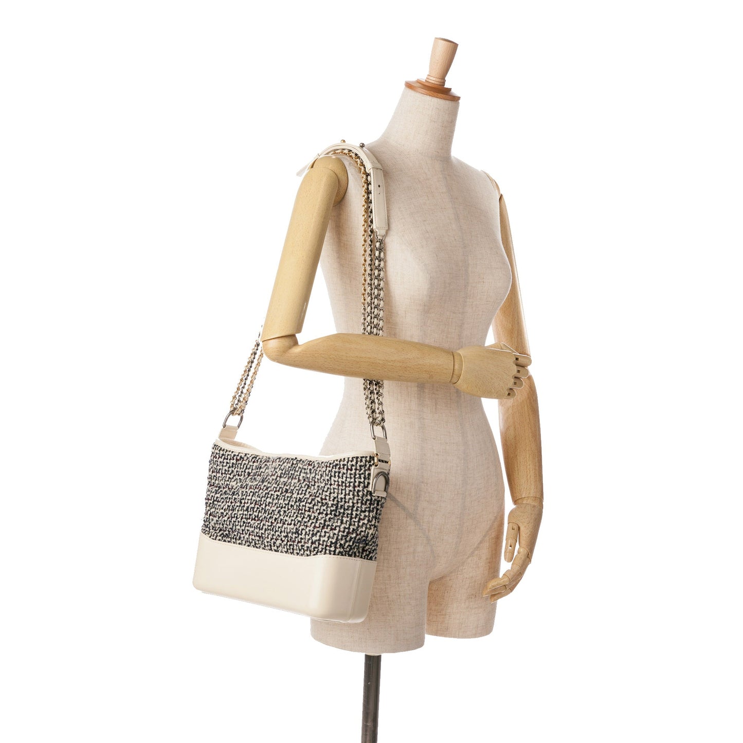 Chanel Medium Tweed and Lambskin Gabrielle Crossbody Blue