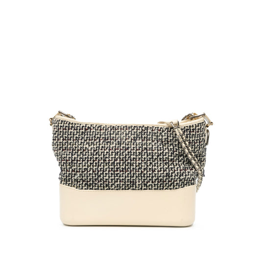 Chanel Medium Tweed and Lambskin Gabrielle Crossbody Blue