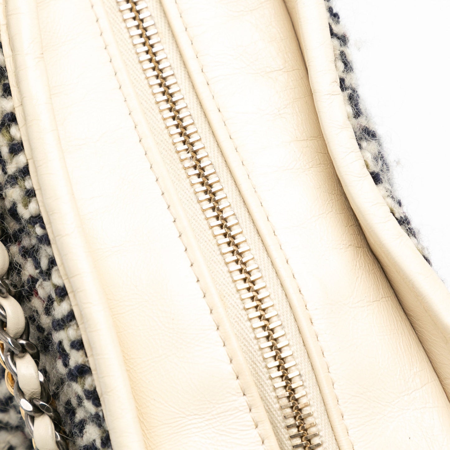 Chanel Medium Tweed and Lambskin Gabrielle Crossbody Blue