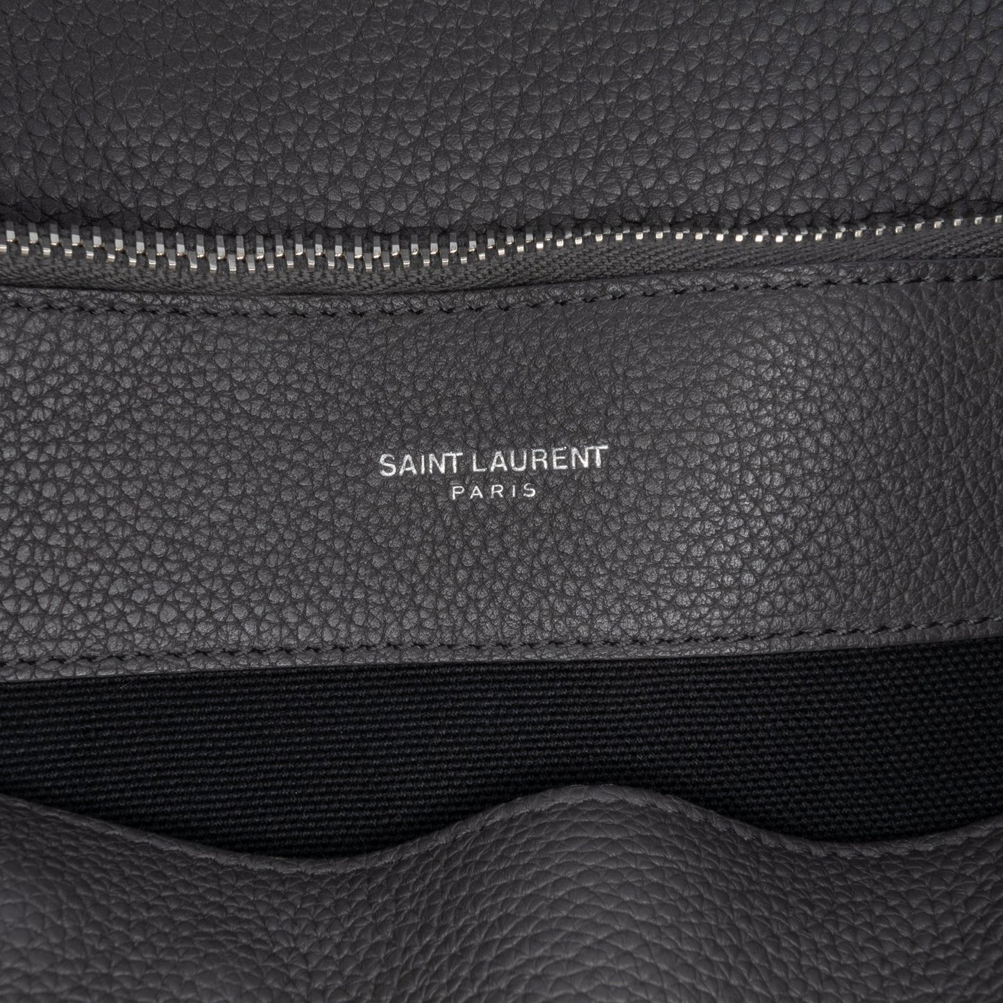 Saint Laurent Small Leather Sac De Jour Satchel Gray