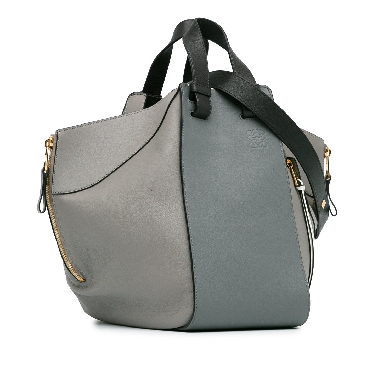 LOEWE Medium Tricolor Hammock Bag Gray