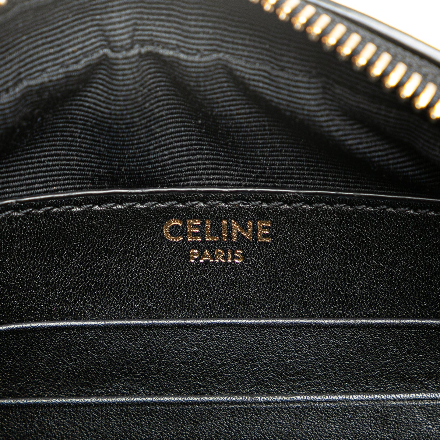 Celine Small Leather C Charm Crossbody Black