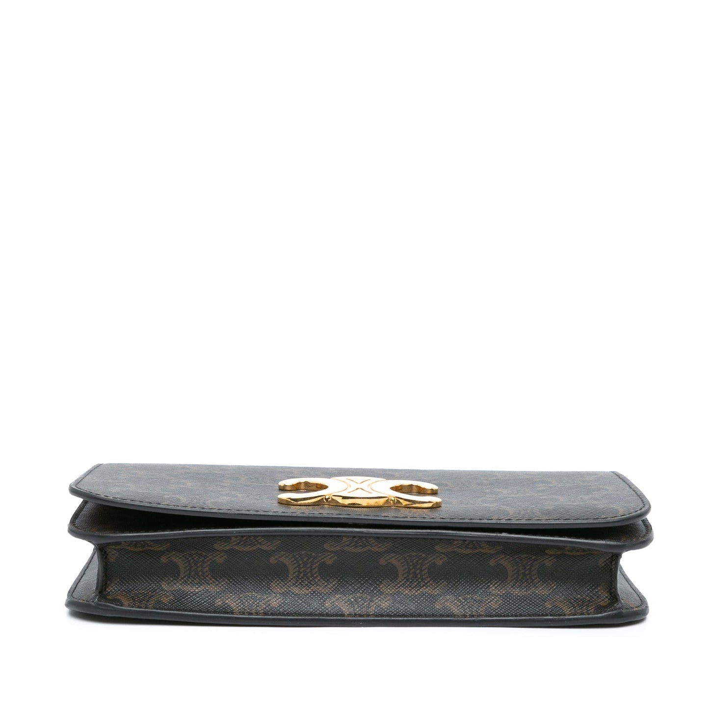 Celine Triomphe Coated Canvas Multi Pochette Brown