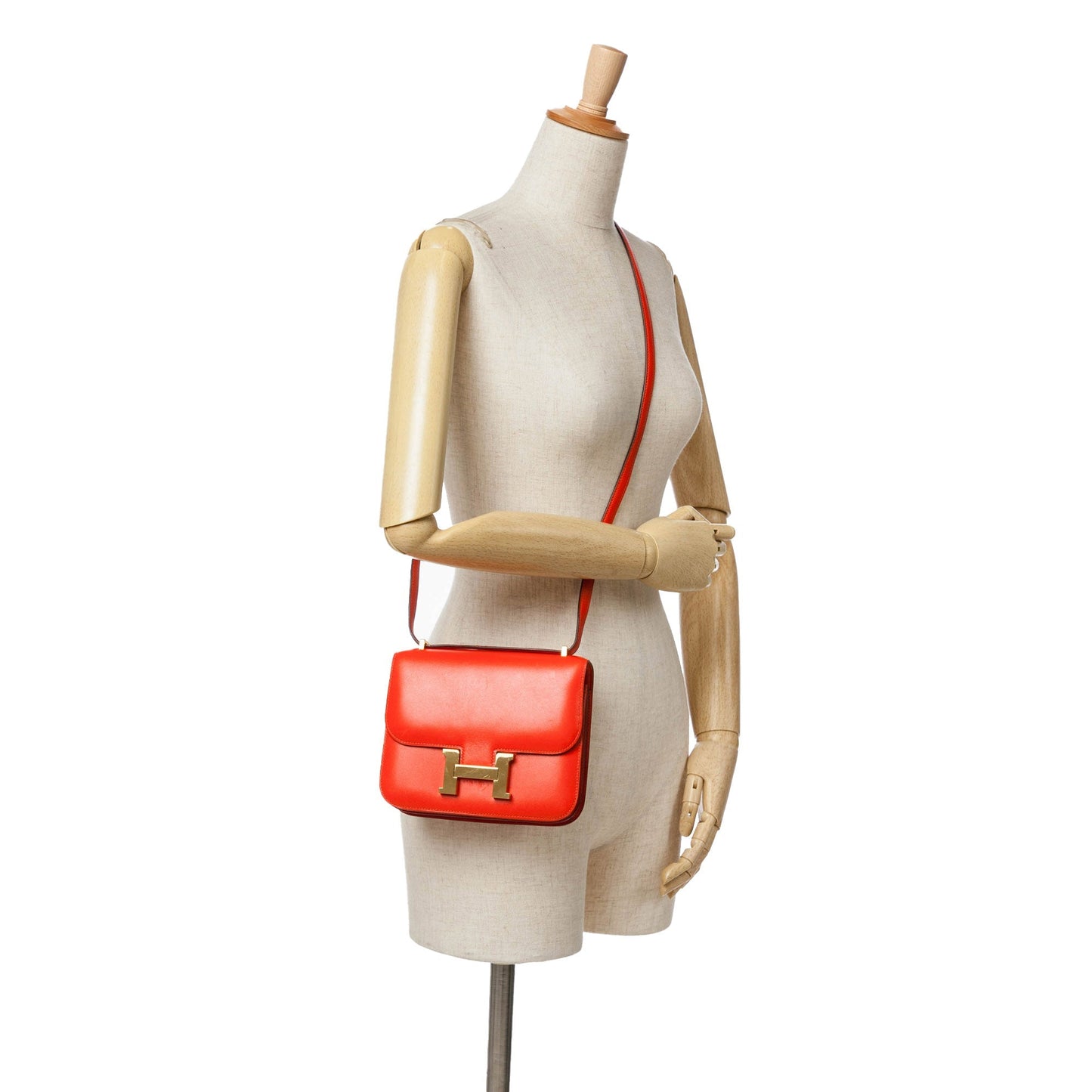 Hermès Mini Tadelakt Constance 18 Red