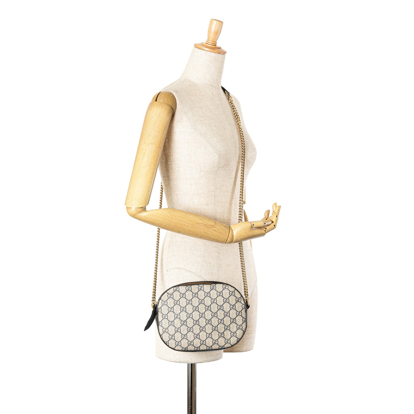 Gucci GG Supreme Chain Crossbody Brown